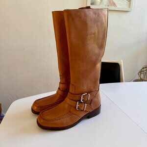 Free People FP Collection Farmers Market Tall Leather Boots Brown Size 9 US W